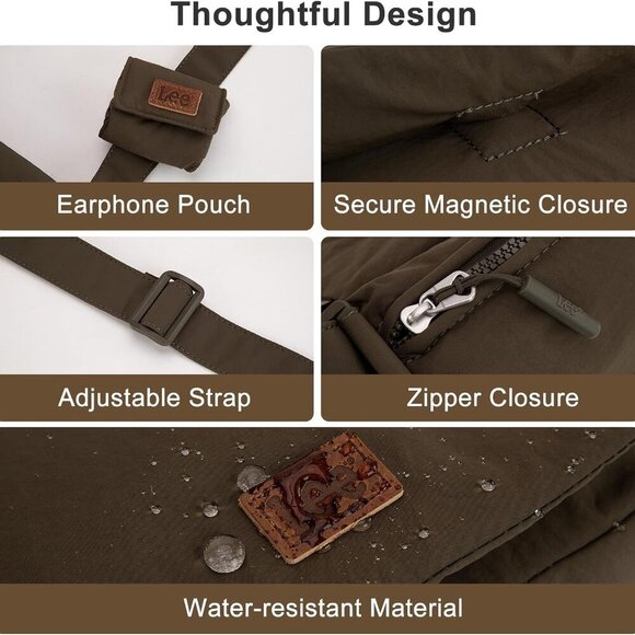 x Lee Small Crossbody Bags for Women Lightweight Mini Shoulder Bag with Earphone - Picture 6 of 7